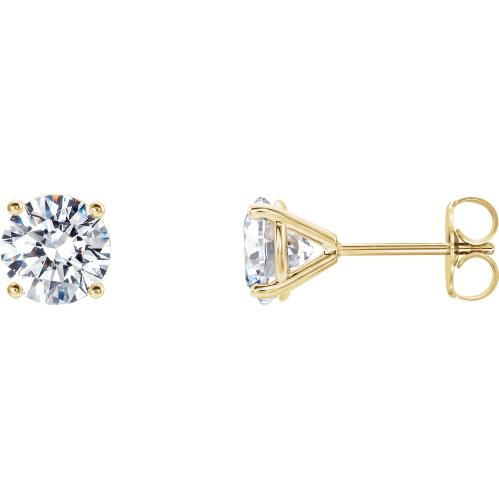 14K Yellow Gold 1 1/2 CTW Lab-Grown Diamond 4-Prong Stud Earrings