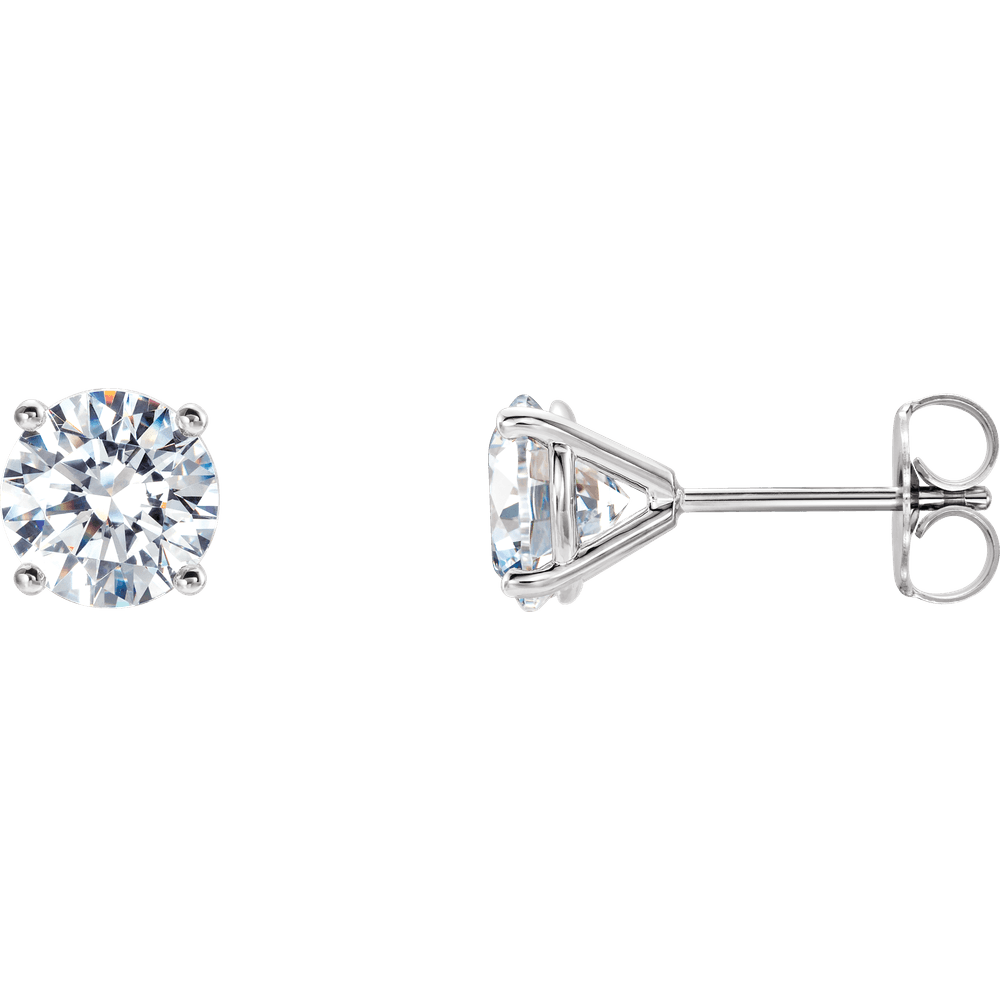 14K White Gold 1 1/2 CTW Lab-Grown Diamond 4-Prong Stud Earrings