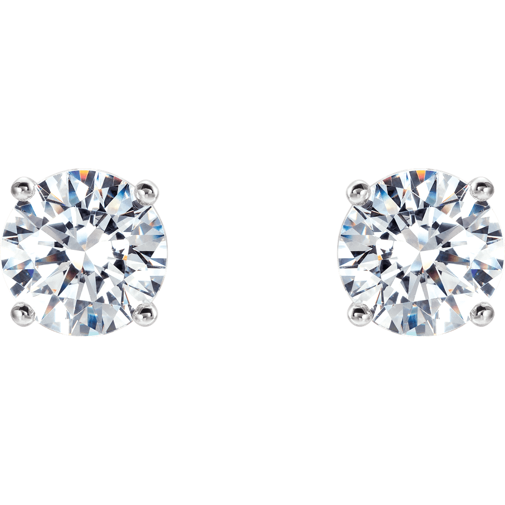 14K White Gold 1 1/2 CTW Lab-Grown Diamond 4-Prong Stud Earrings
