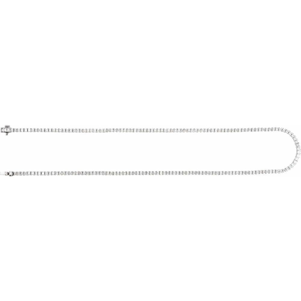 7 1/4 CT Lab-Grown Diamond Line 16" Necklace in 14K White Gold