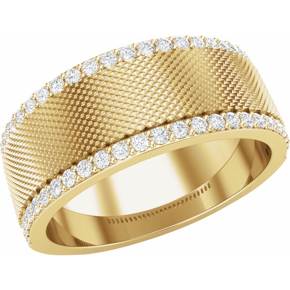 1/2 CT Lab-Grown Diamond Band in 14K Yellow Gold