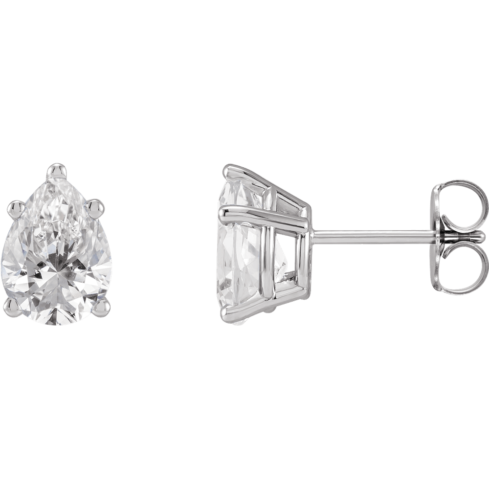 1 1/3 CT Lab-Grown Diamond Earrings in 14K White Gold