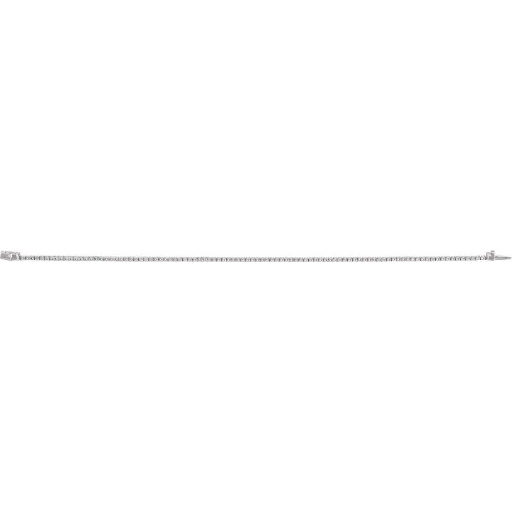 14K White Gold 1 CTW Lab-Grown Diamond Tennis Bracelet