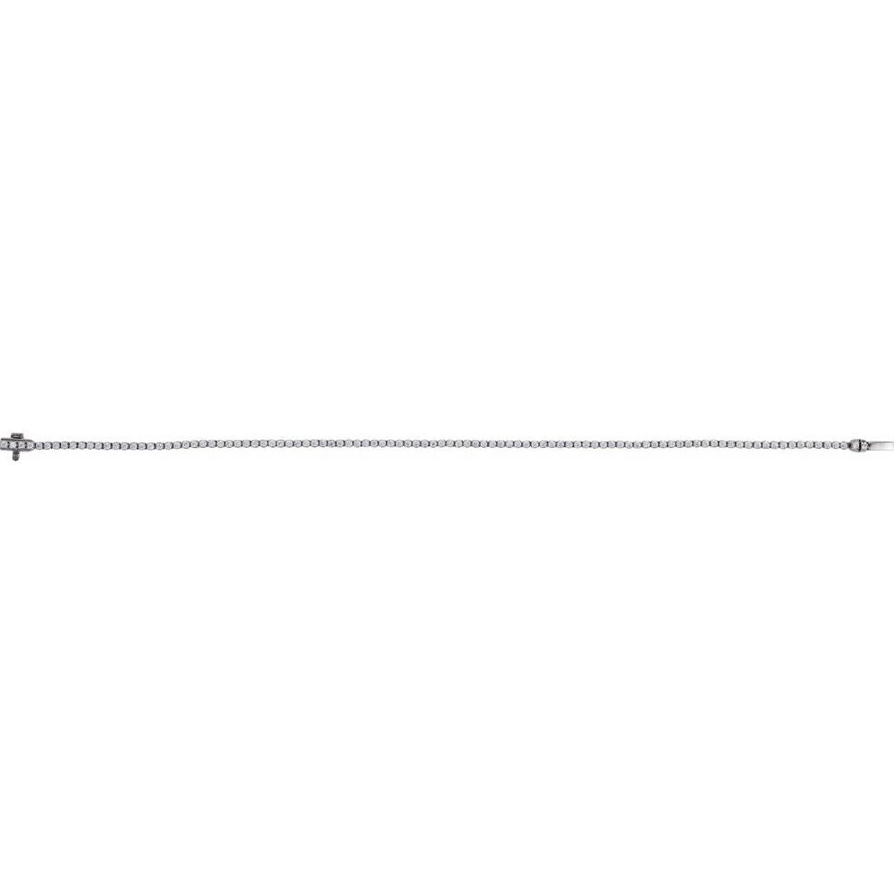14K White Gold 1 CTW Lab-Grown Diamond Tennis Bracelet