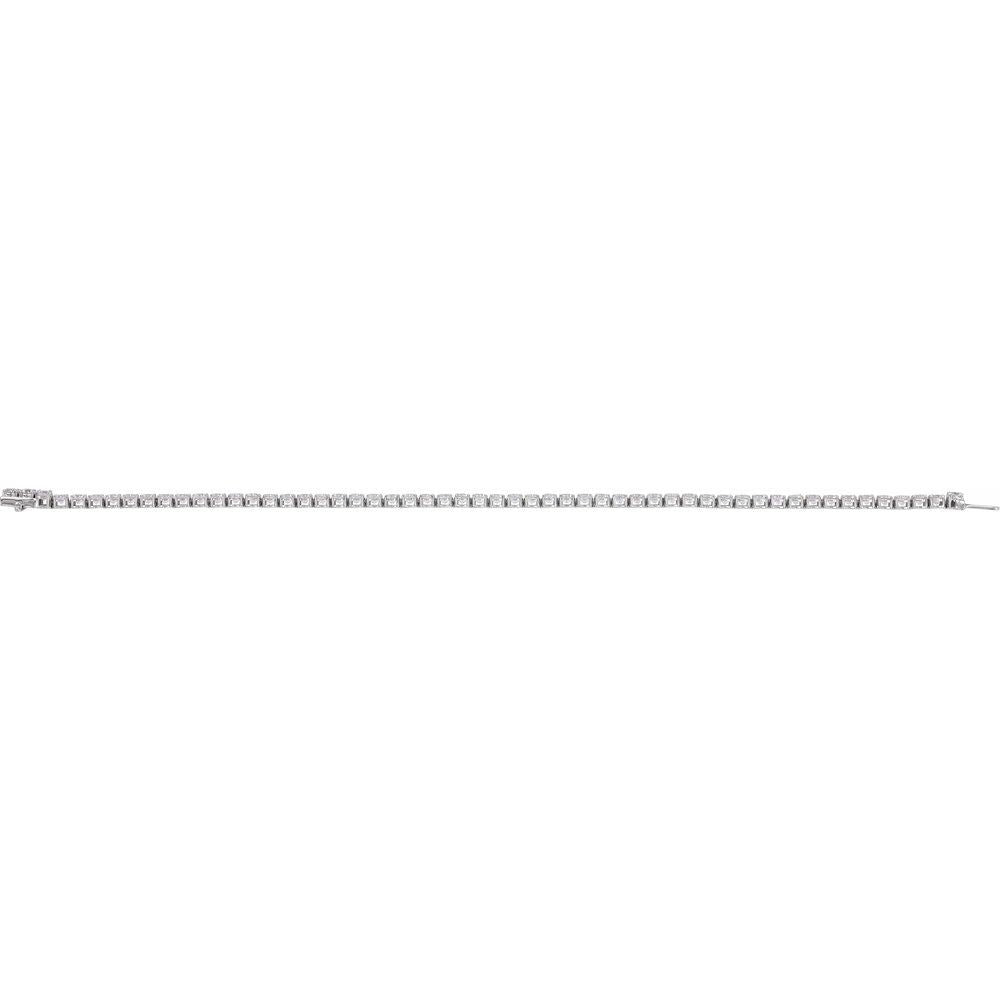 14K White Gold 5 CTW Lab-Grown Diamond Tennis Bracelet