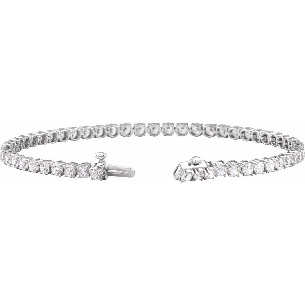 14K White Gold 5 CTW Lab-Grown Diamond Tennis Bracelet