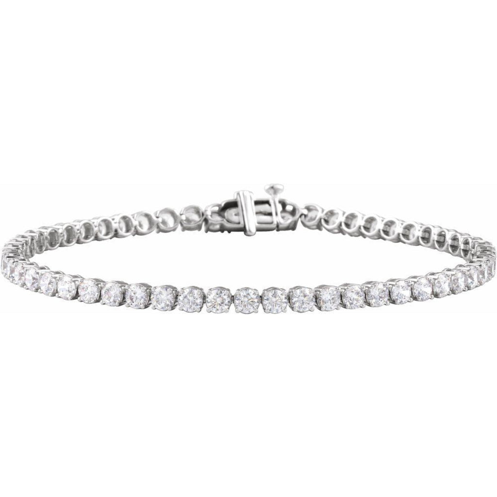 14K White Gold 5 CTW Lab-Grown Diamond Tennis Bracelet