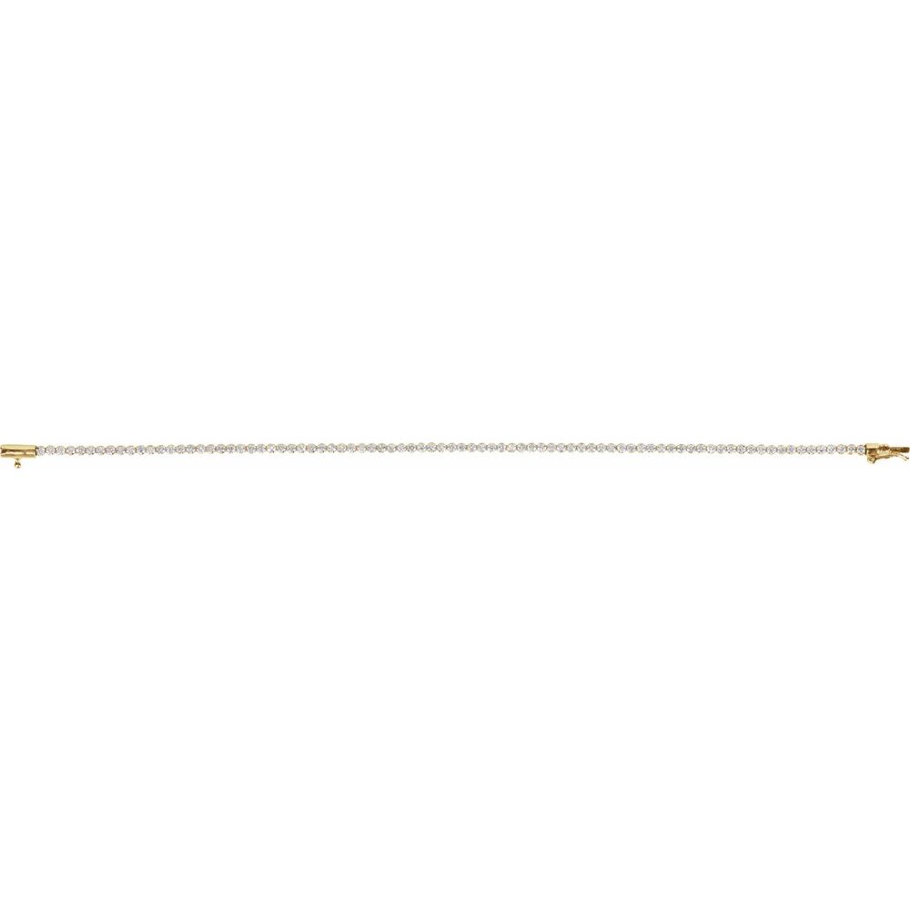 1 5/8 CT Natural Diamond Line Bracelet in 14K Yellow Gold