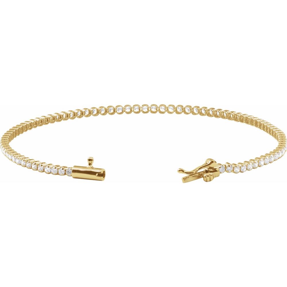 1 5/8 CT Natural Diamond Line Bracelet in 14K Yellow Gold