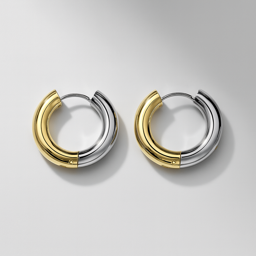 The Ellington Duo Tone Hoops