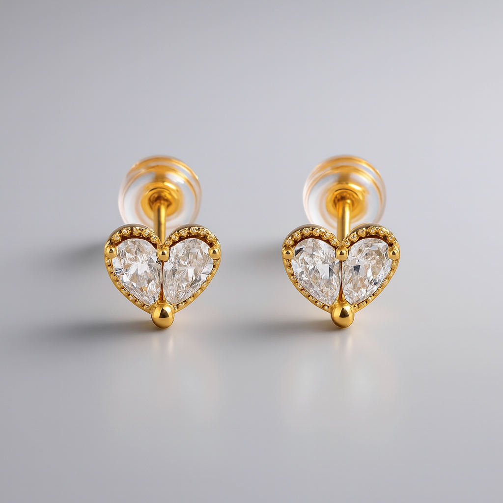 The Fairfax Heart Studs