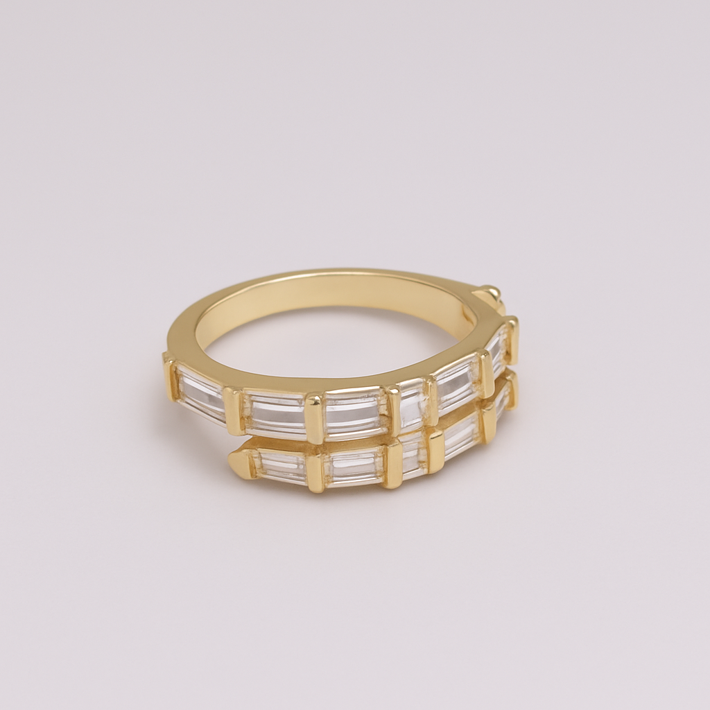 The Astoria Baguette Crest Ring