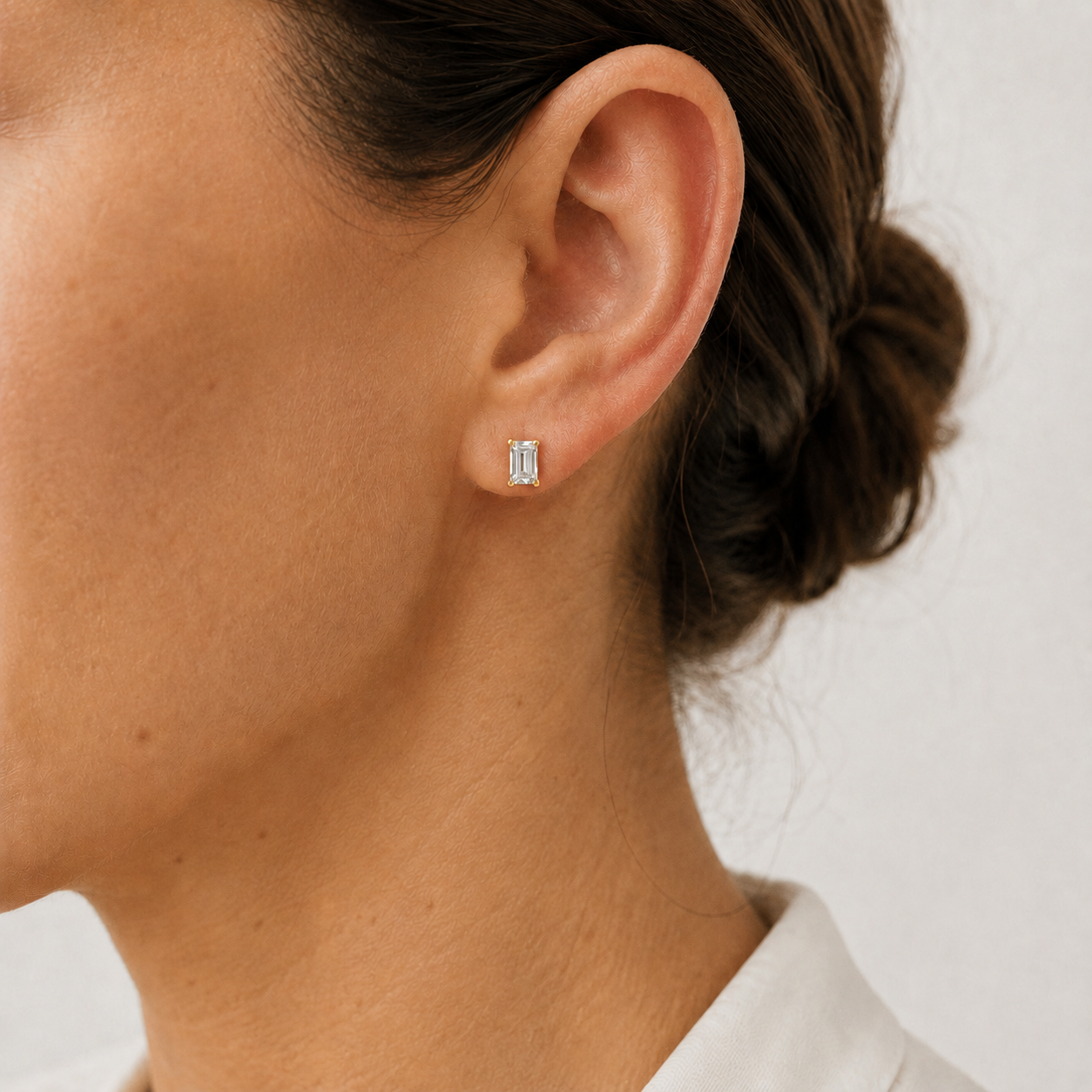 5/8 CT Lab-Grown Diamond Earrings in 14K Yellow Gold
