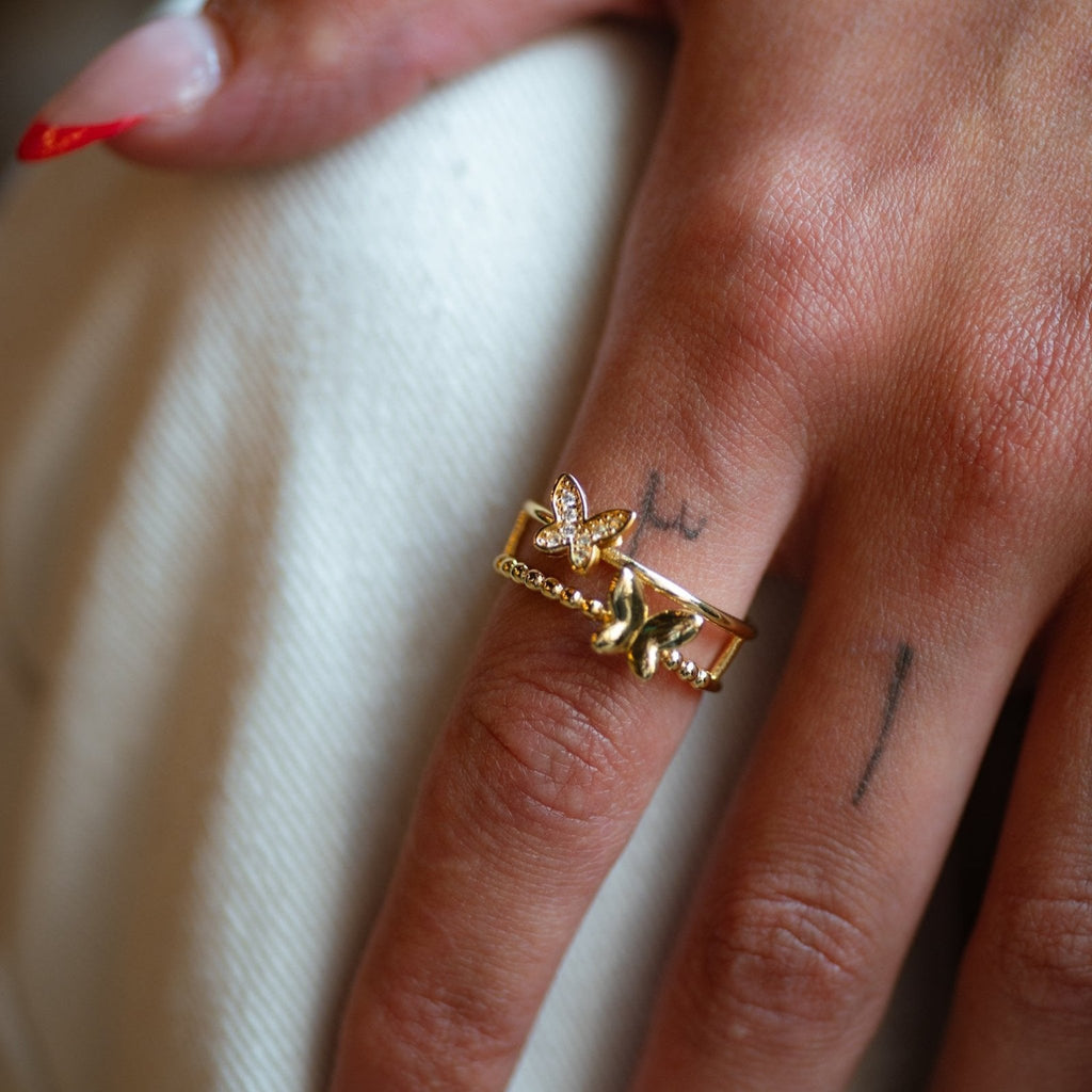 Golden Butterfly Ring
