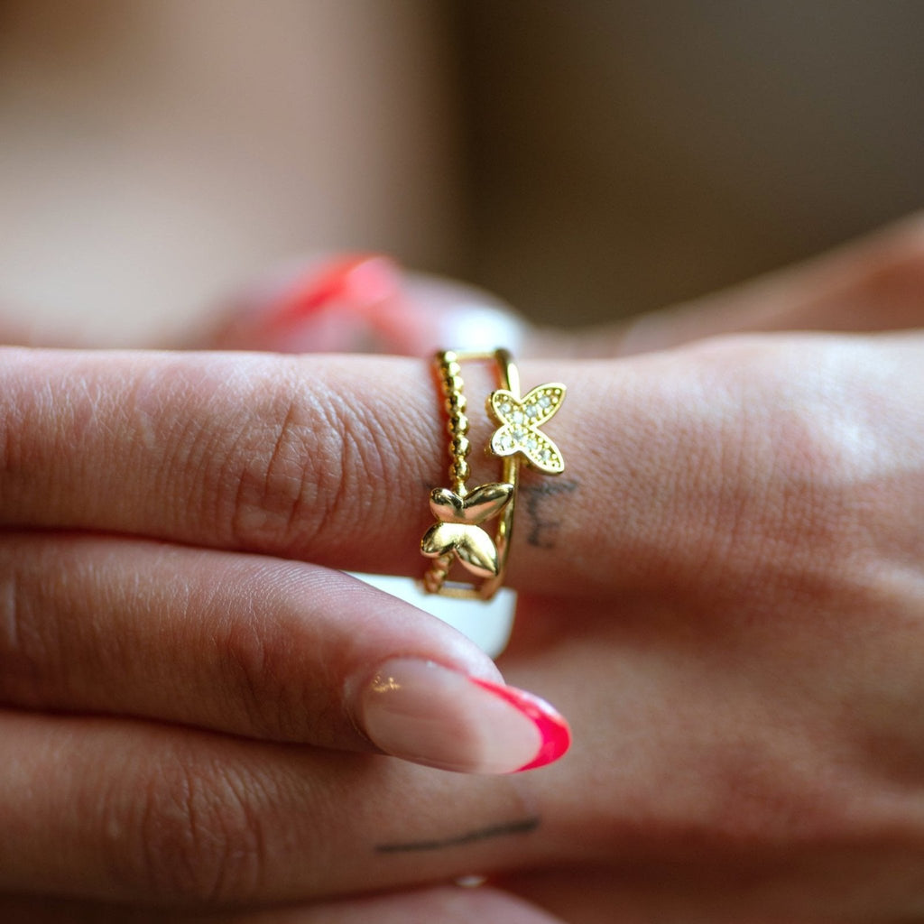 Golden Butterfly Ring