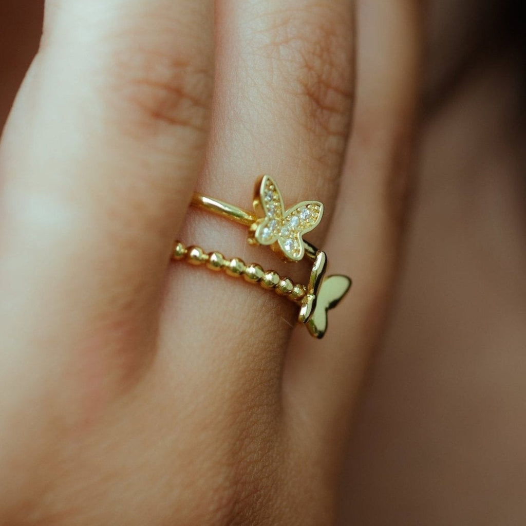 Golden Butterfly Ring
