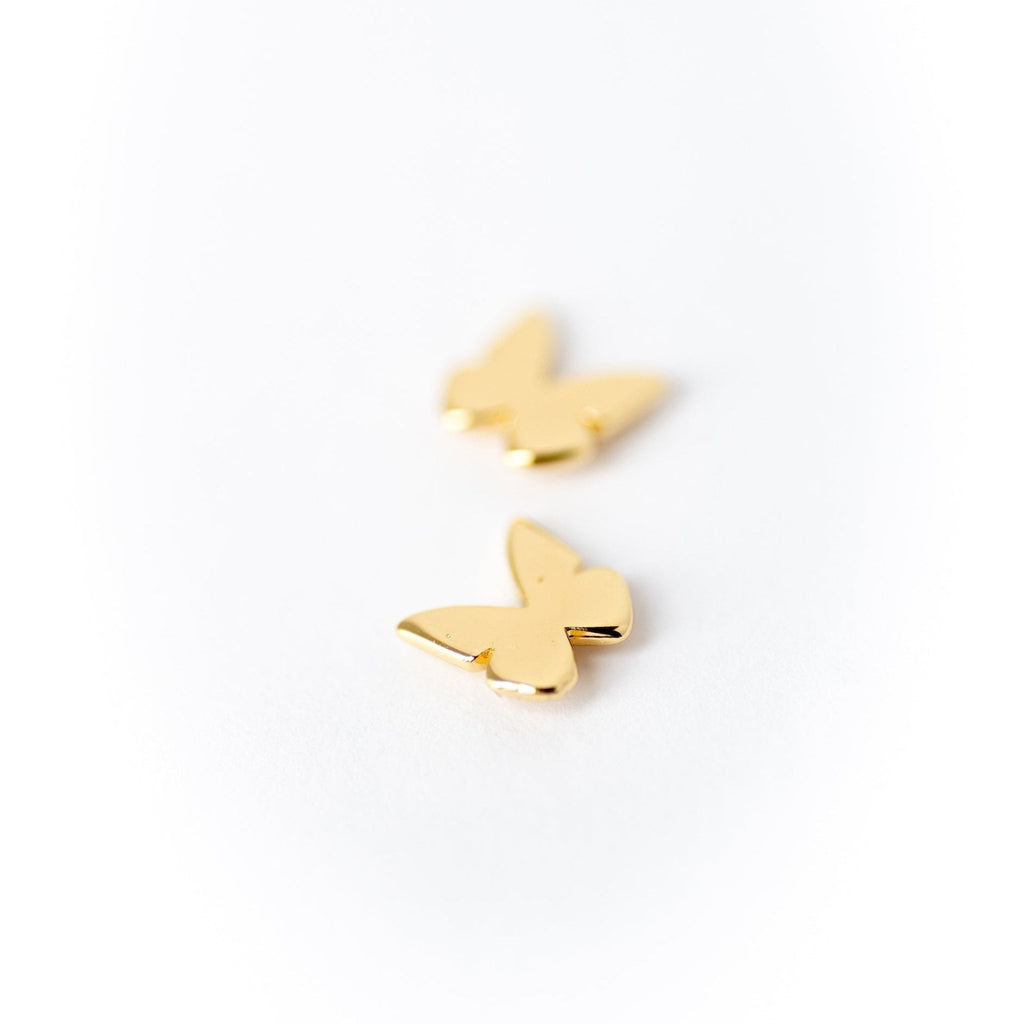 Golden Butterfly Studs