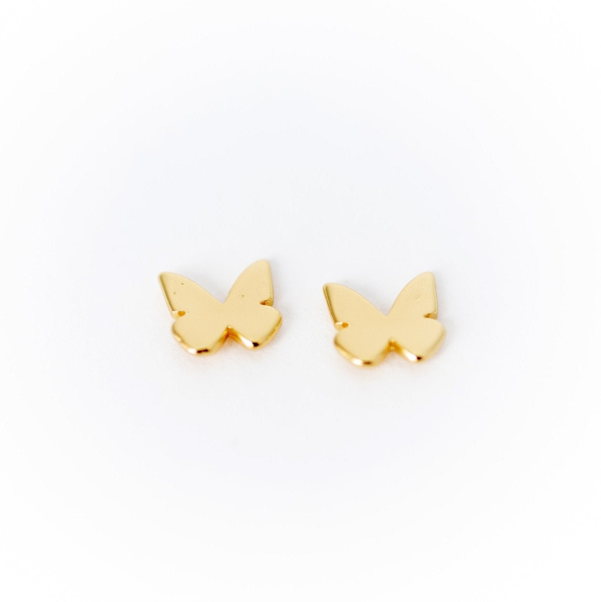 Golden Butterfly Studs