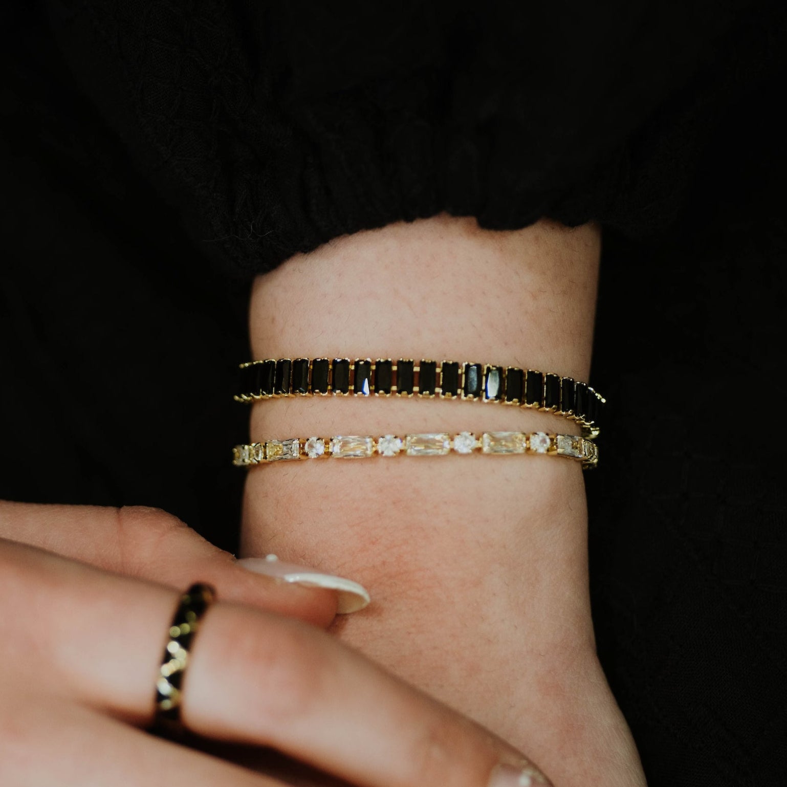 Midnight Velvet Tennis Bracelet