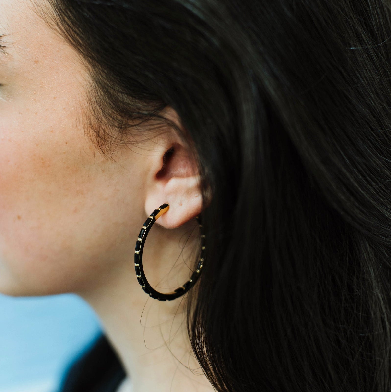 Noir Luxe Hoops