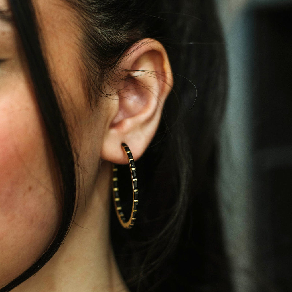 Noir Luxe Hoops