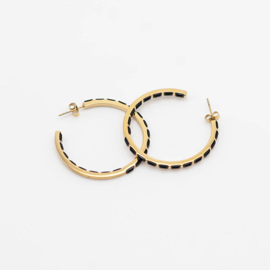 Noir Luxe Hoops
