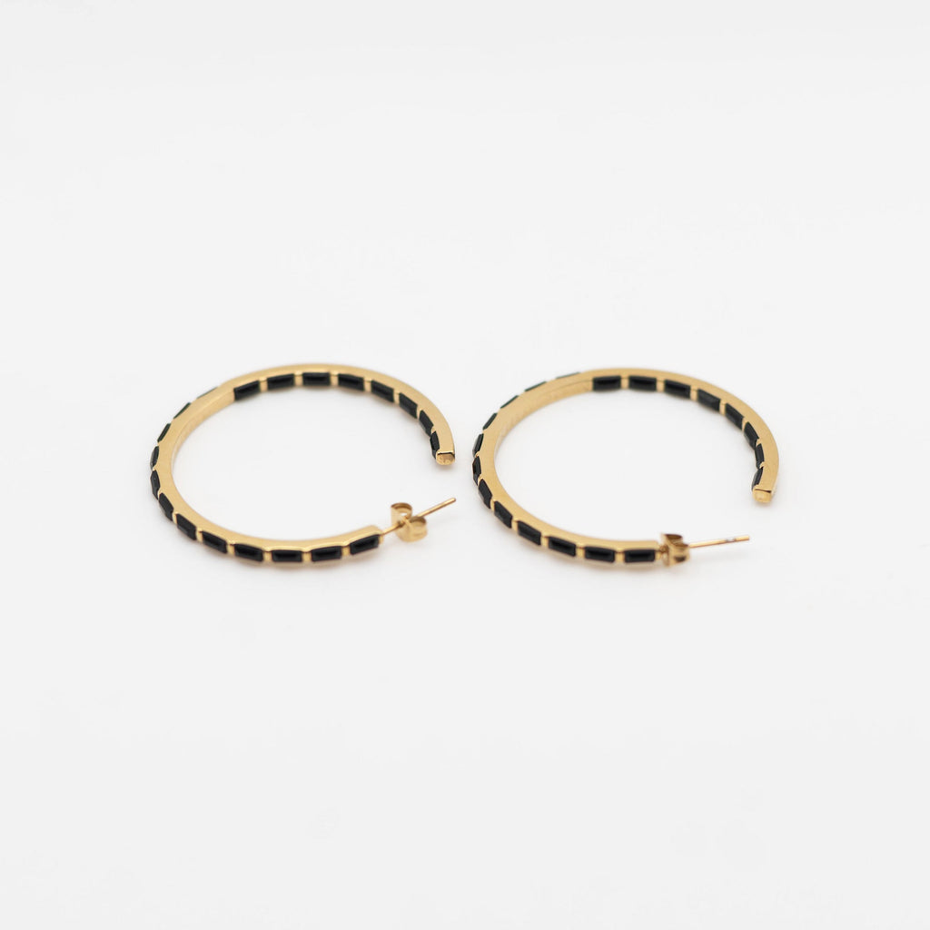 Noir Luxe Hoops