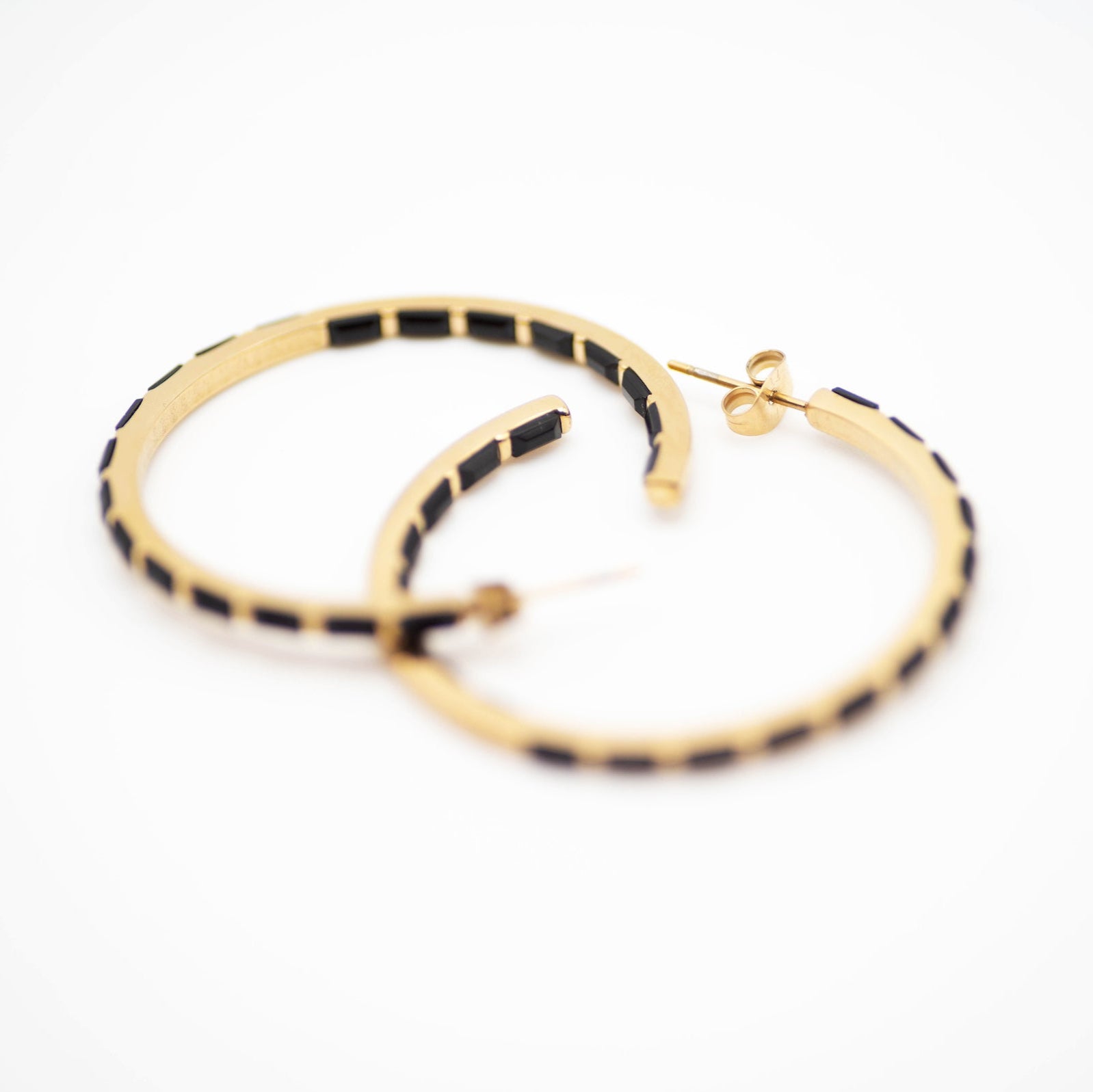 Noir Luxe Hoops