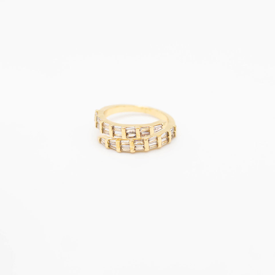 Wrapped Cubic Zirconia Ring