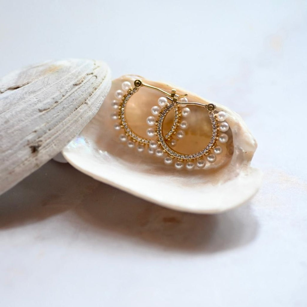 Pearl Harmony Hoops