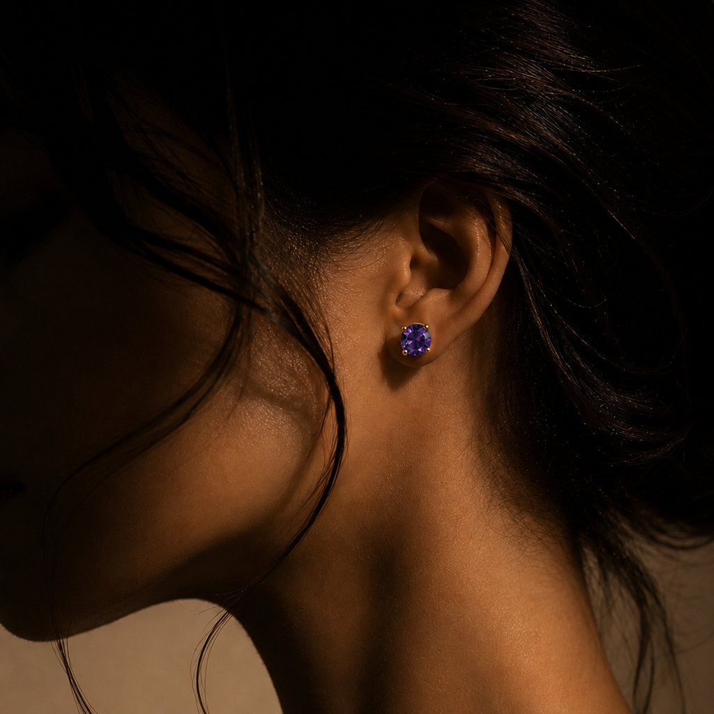 February Birthday Signature Studs