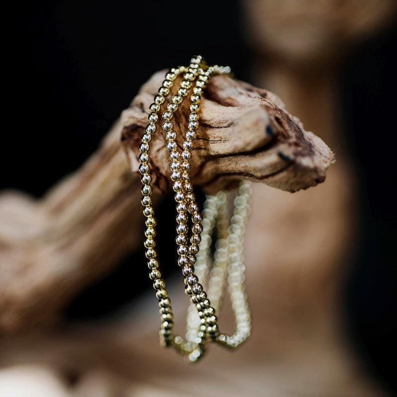 Lunar Harmony Bead Stacking Bracelets