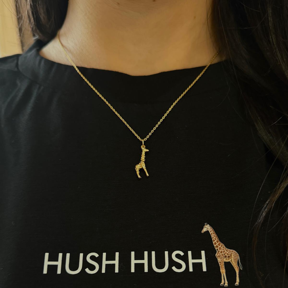 Giraffe Necklace, Giraffe Lover Gift, Giraffe Jewelry, Gold Filled Animal Necklace, Safari Animal Gift, Safari Necklace, Giraffe Pendant