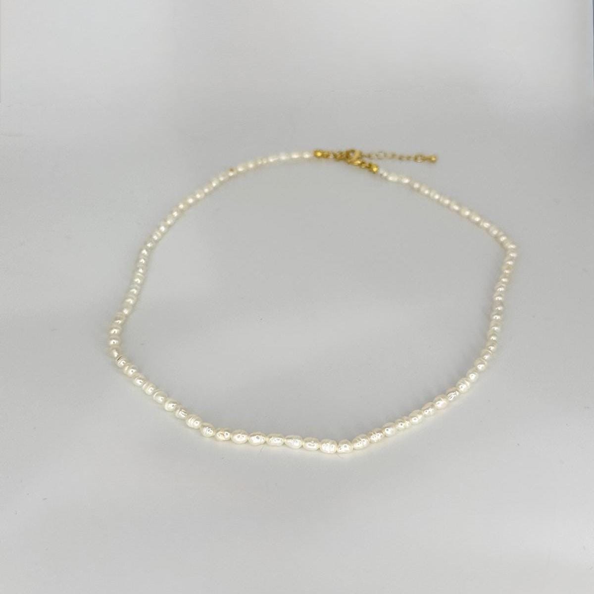Dainty Pearl Necklace, Thin Pearl Necklace, Natural Water Pearl, Irregular Pearl Necklace, Bride Pearl Necklace, Bridesmaid Pearl Necklace
