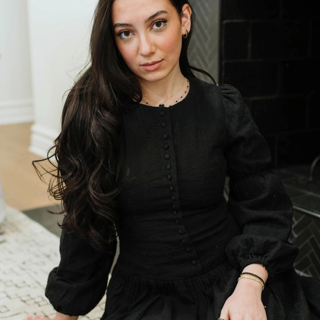 Black Tennis Bracelet, Black Gold Adjustable Bracelet, Slide Tennis Bracelet, Waterproof Gold Bracelet, Black CZ Bracelet, Baguette Bracelet