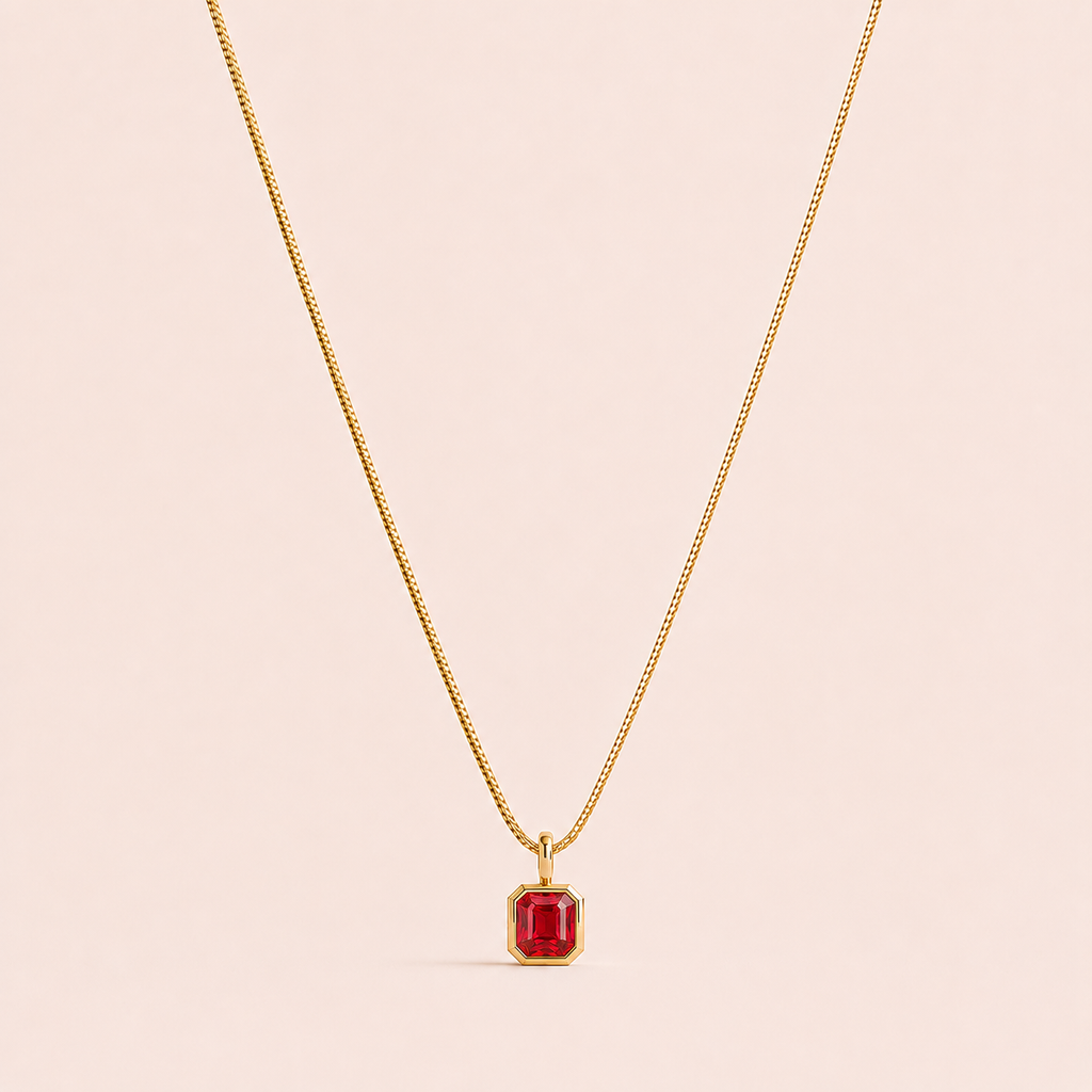 July Birthday Signature Necklace